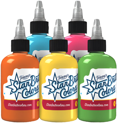 Starbrite Colors Tattoo Ink - Glowing Neon Set 1oz