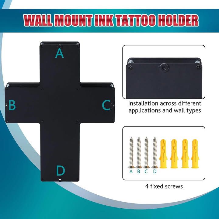 Tattoo Ink Wall Rack Display - Cross