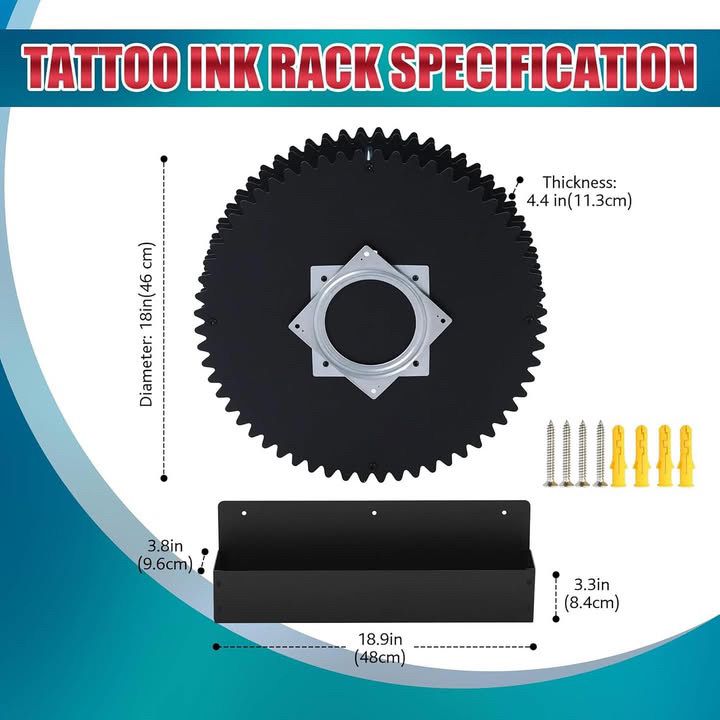 Tattoo Ink Wall Rack Display - Gear