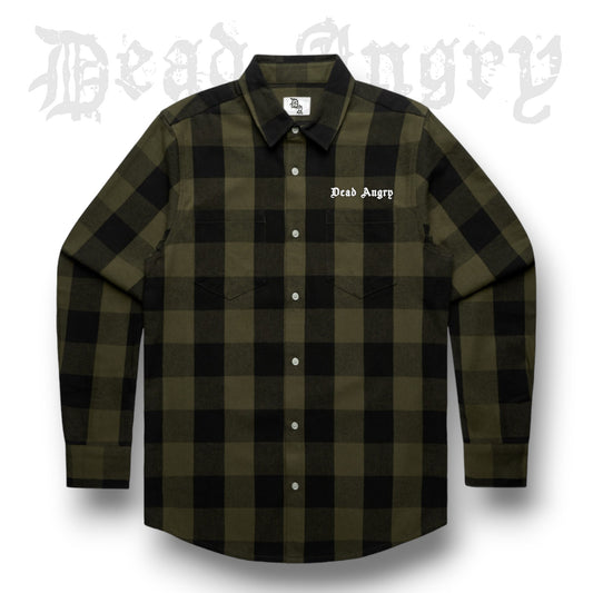 DEAD ANGRY - 100% Premium Cotton Flannel Check Shirt