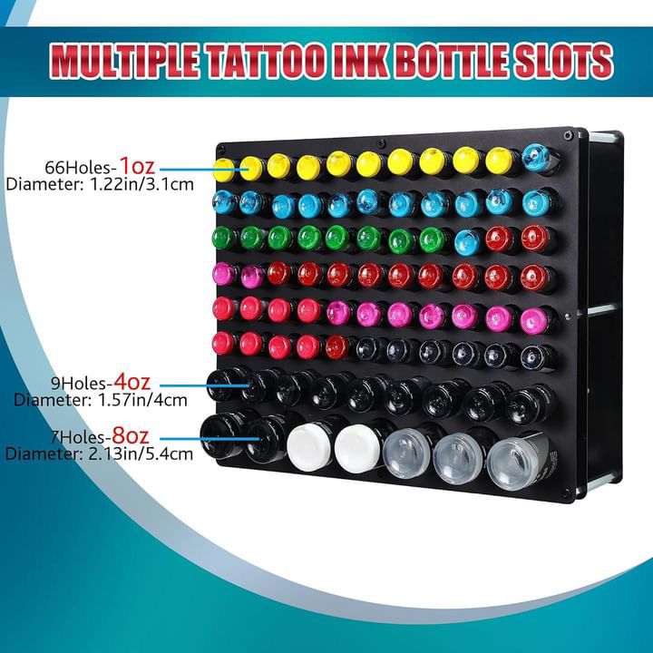 Tattoo Ink Wall Rack Display - Square