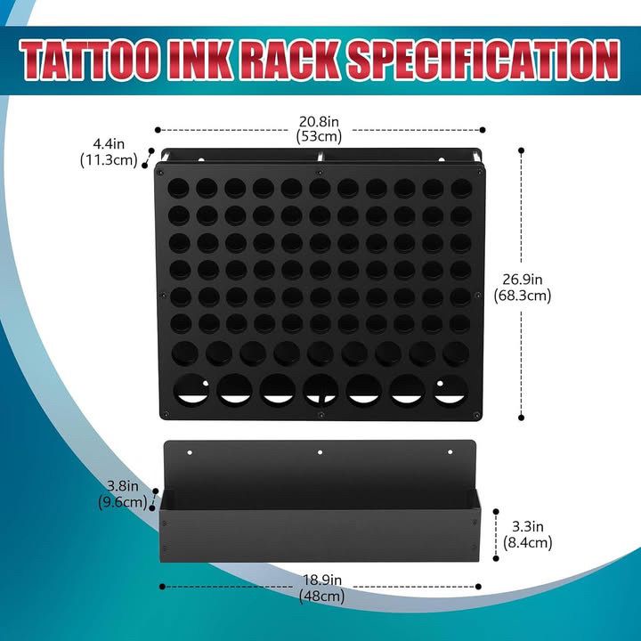 Tattoo Ink Wall Rack Display - Square