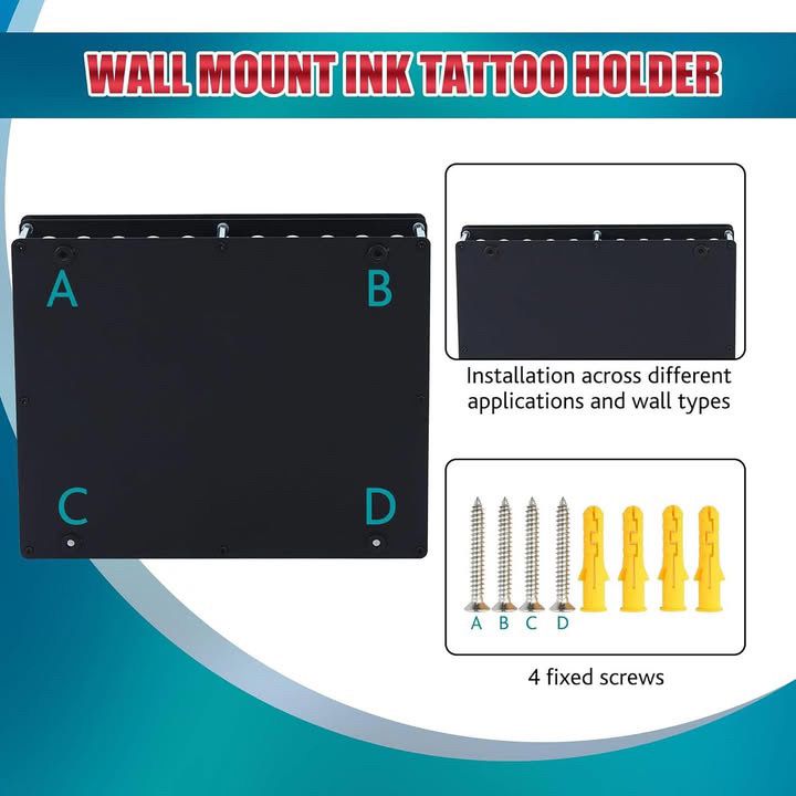 Tattoo Ink Wall Rack Display - Square