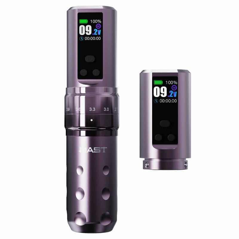 Mast Fold 2 PRO - Wireless Tattoo Machine Adj Stroke - 2 Batteries