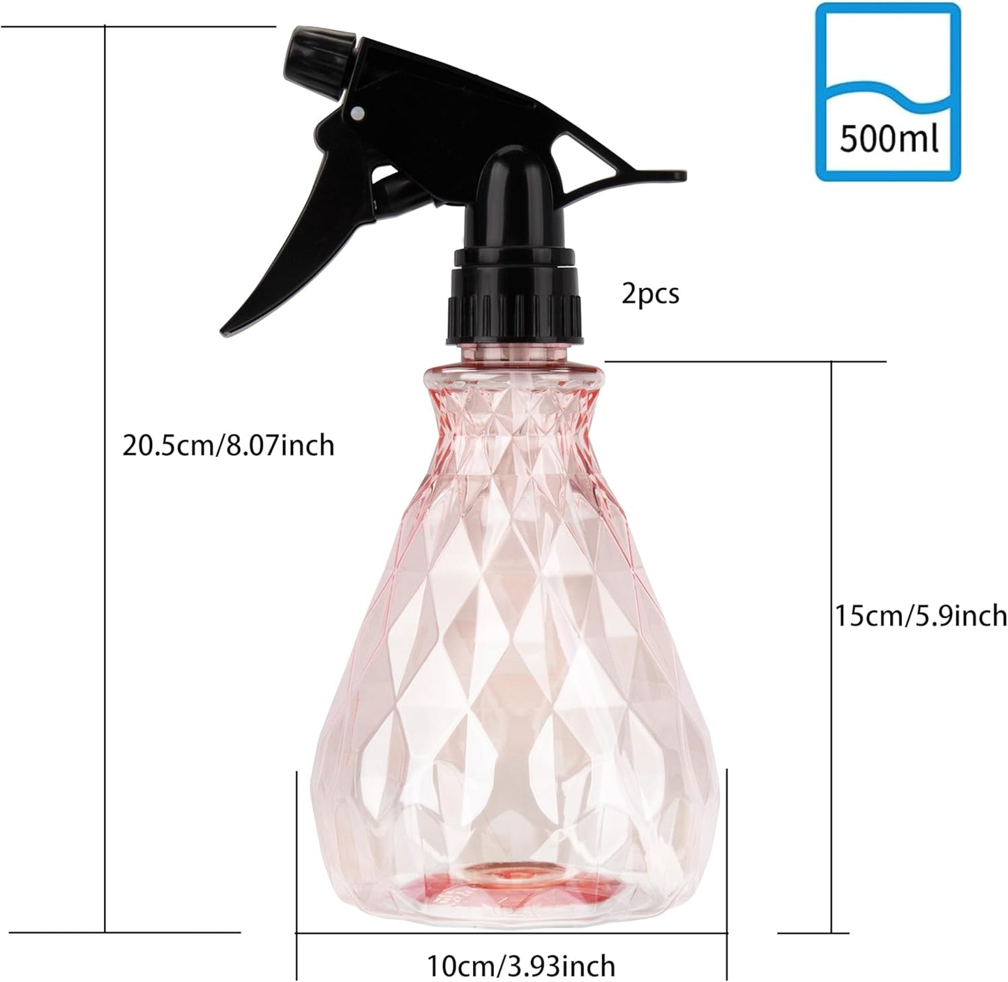 Elegance Adjustable Spray Bottle 500ml