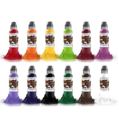 Complete Set of 12 World Famous Ink Primary Colour Set #1 30ml