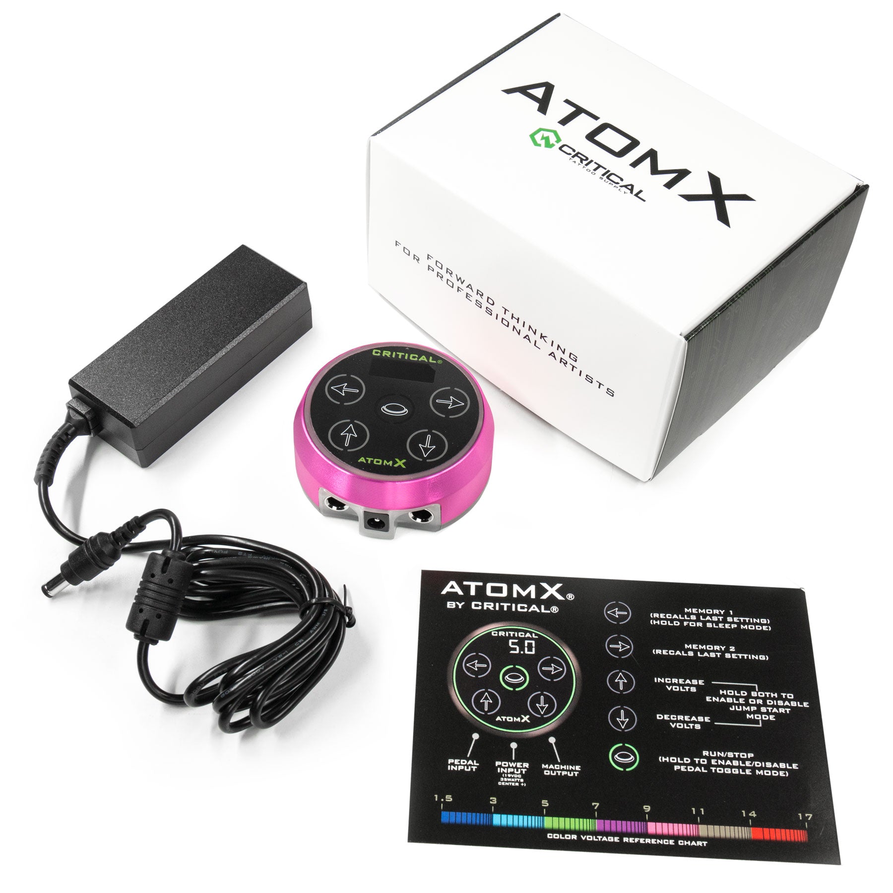 Critical ATOM® X Power Supply - Pink – Tattoo Everything Supplies