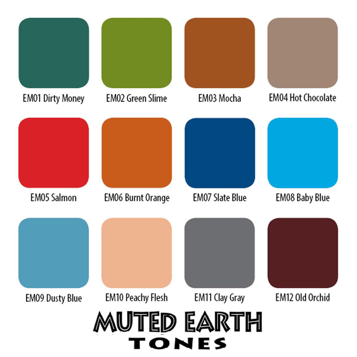 Eternal Ink Muted Earth Tones - Tattoo Everything Supplies